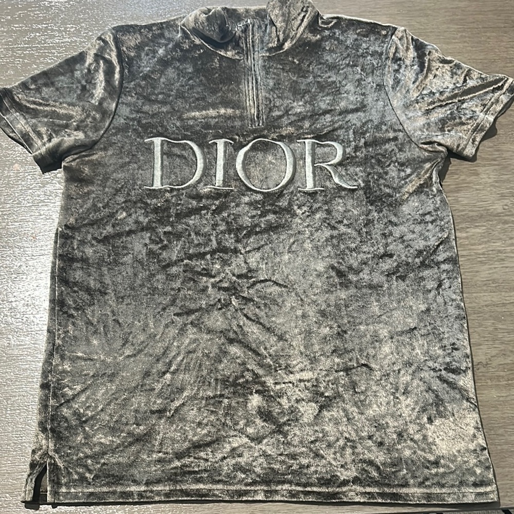 Dior Gray Short Sleeve Tee